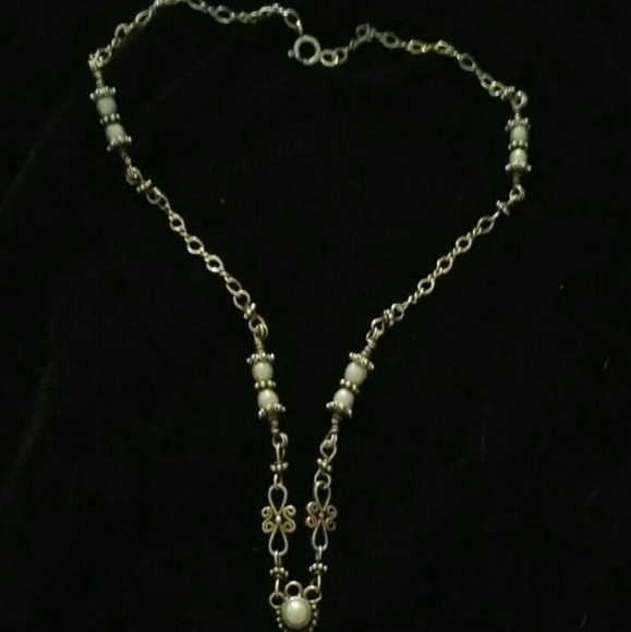 VINTAGE BALI GENUINE PEARL STERLING SILVER NECKLAC - Picture 4 of 8